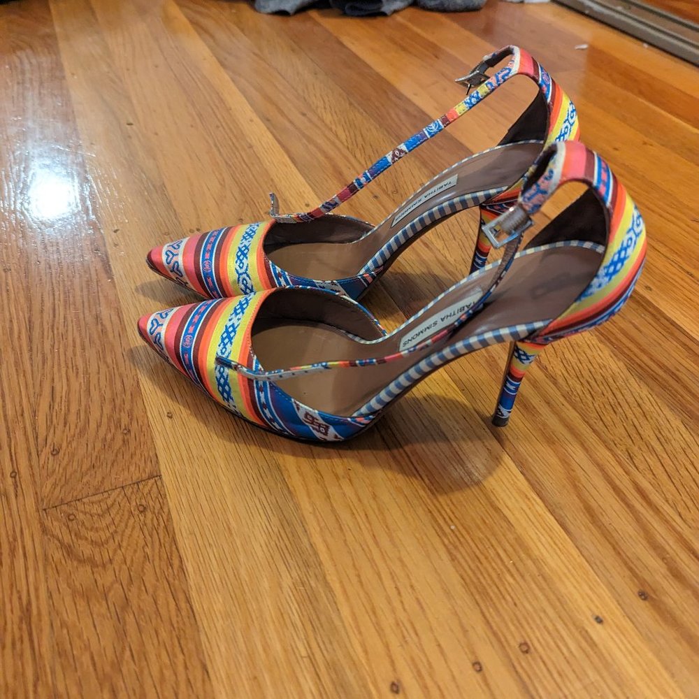 Tabitha Simmons Silk Jacquard Pumps